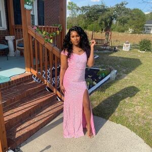 Pink glitter/sparkly gown